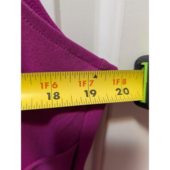 Guess Women's XL Twist-Front Fuchsia Scuba-Crepe Sheath Dress Business Cocktail - Picture 4 of 7
